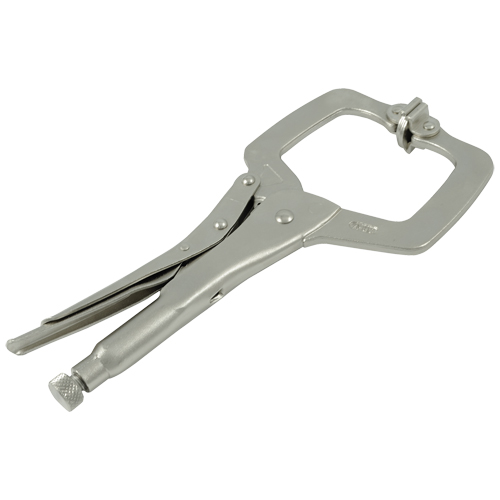 Locking Clamp Pliers with Swivel Pads, 11" Length, C-Clamp D. Morneault & Fils
