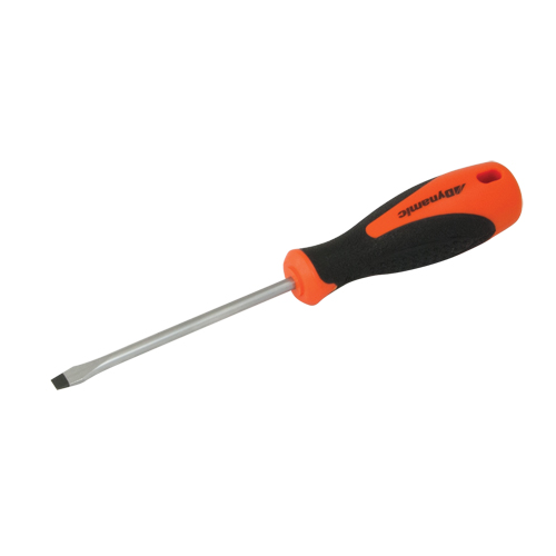 Slotted Screwdriver, 3/16" Tip, Round, 8" L, Cushion Grip Handle D. Morneault & Fils