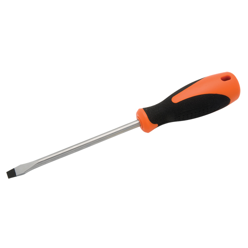 Slotted Screwdriver, 5/16" Tip, Round, 10-5/8" L, Cushion Grip Handle D. Morneault & Fils