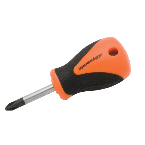 Philips Stubby Screwdriver, #1, 3-4/5" L, Cushion Grip Handle D. Morneault & Fils