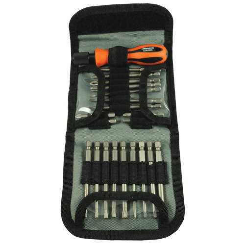 Multibit Screwdriver, 6-1/2" L, Cushion Grip Handle D. Morneault & Fils