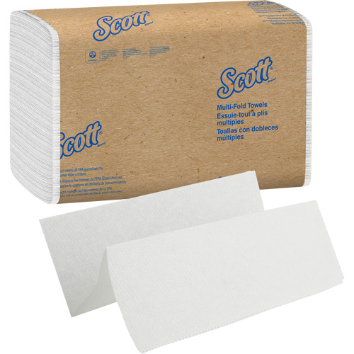 Scott&reg; Essential Multi-Fold Paper Towels, 1 Ply, 9-2/5" L x 9-1/5" W, 250 /Pack D. Morneault & Fils