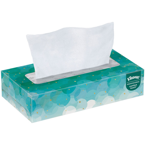 Kleenex&reg; Facial Tissue, 2 Ply, 7.8" L x 8.3" W, 100 Sheets/Box D. Morneault & Fils