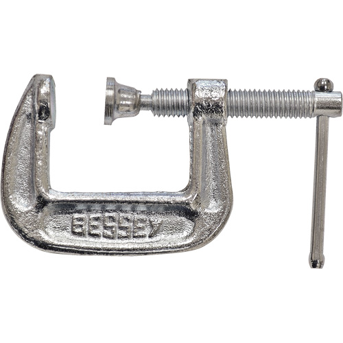 Light-Duty C-Clamp, 1" (25 mm) Capacity, 1" (25 mm) Throat Depth D. Morneault & Fils
