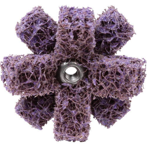 Croix de lustrage BF-XB Scotch-Brite, 1-1/2" dia., Grain Moyen, Oxyde d'aluminium D. Morneault & Fils