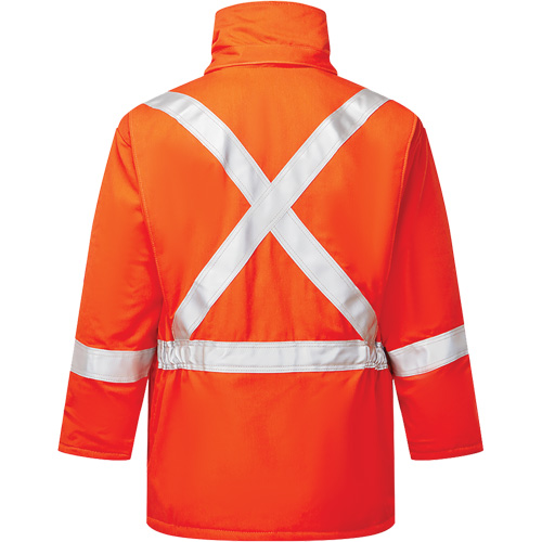UltraSoft&reg; 9 oz. High-Visibility Insulated Parka, Orange, X-Large D. Morneault & Fils