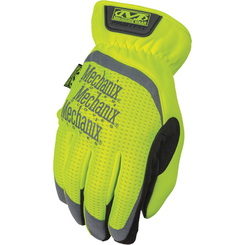 FastFit&reg; High-Visibility Work Gloves, Synthetic Palm, Size Medium/9 D. Morneault & Fils