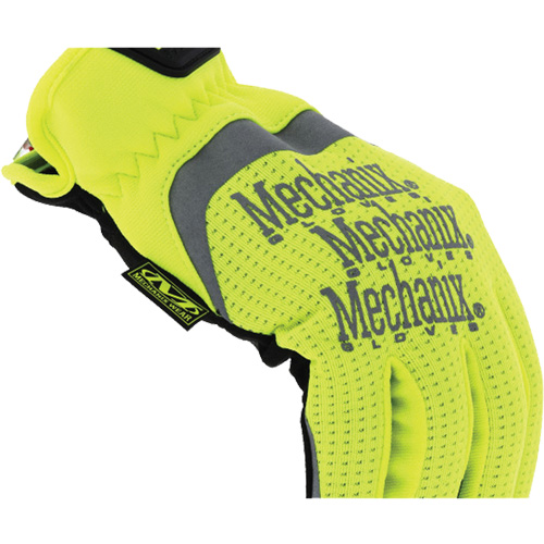 FastFit&reg; High-Visibility Work Gloves, Synthetic Palm, Size Medium/9 D. Morneault & Fils