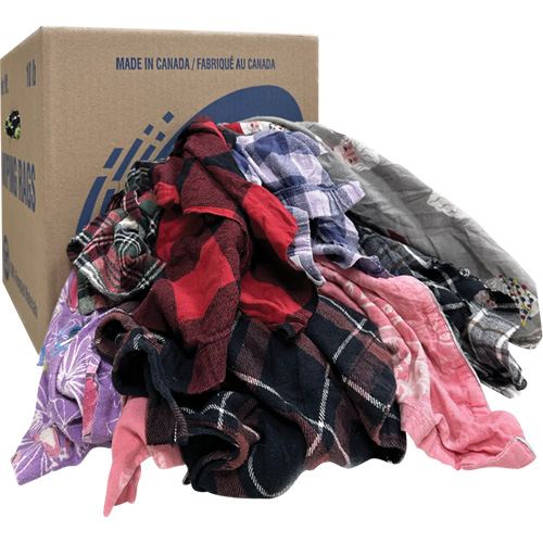 Wiper Rags, Flannel, 10 lbs. D. Morneault & Fils