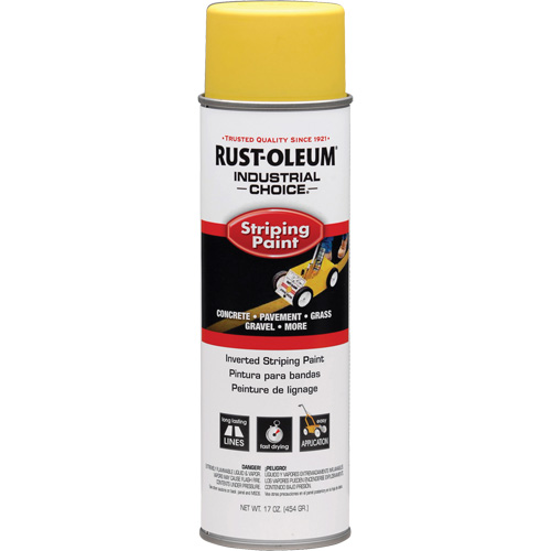 Industrial Choice&reg; S1600 System Inverted Striping Spray Paint, Yellow, 18 oz., Aerosol Can D. Morneault & Fils