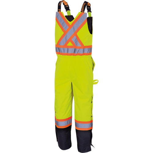 5041BB Waterproof Quilted Bib Pants, Polyester, Large, High Visibility Lime-Yellow D. Morneault & Fils