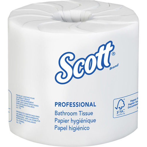 Scott&reg; Essential Toilet Paper, 2 Ply, 506 Sheets/Roll, 169' Length, White D. Morneault & Fils
