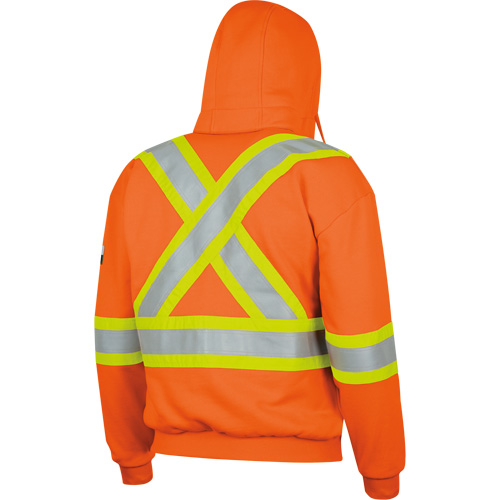 338SF Flame-Resistant Zip Style Hoodie, Men's, X-Large, High Visibility Orange, 22 cal/cm² D. Morneault & Fils