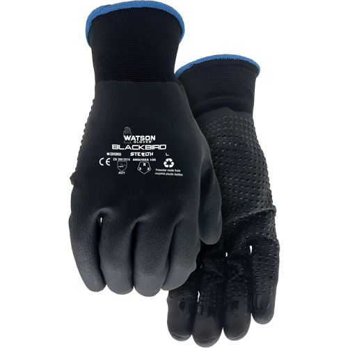 Gants enduits Stealth Blackbird, T-Grand, R&ecirc;vetement Nitrile micromousse, Calibre 15, Enveloppe en Polyester D. Morneault & Fils