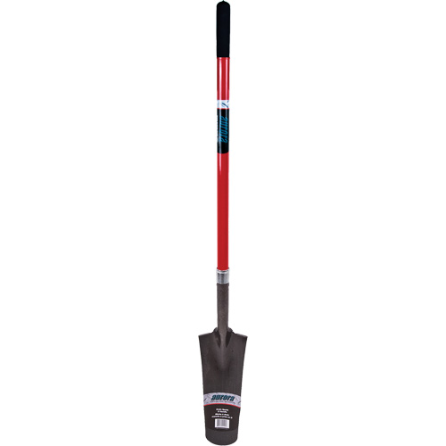 Pelle &agrave; drain robuste, Acier au carbone, Lame 16" x 6", 45" lo, Manche Droit D. Morneault & Fils