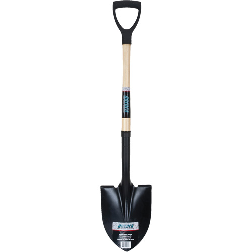 Round Point Shovel, Tempered Steel Blade, Hardwood, D-Grip Handle D. Morneault & Fils