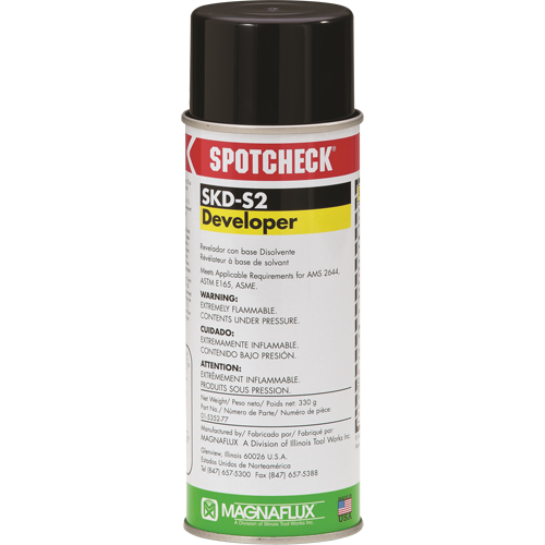 R&eacute;v&eacute;lateur &agrave; base de solvant Spotcheck SKD-S2, Canette a&eacute;rosol D. Morneault & Fils