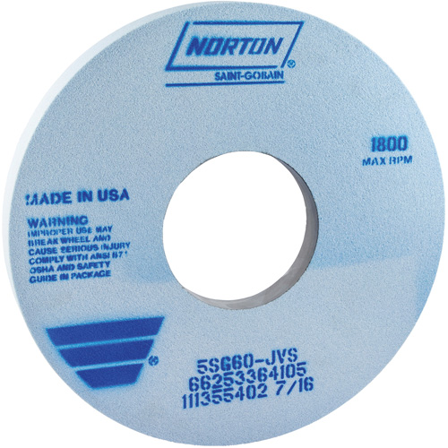 Tool Room Wheel, Type 05, Ceramic Alumina, 14" x 1-1/2" D. Morneault & Fils