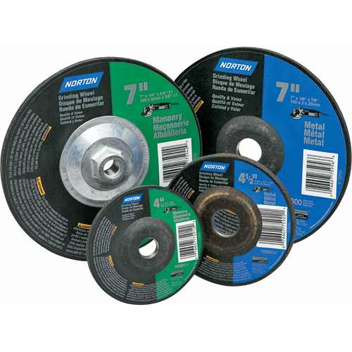 Gemini&reg; Depressed Centre Grinding Wheels, 4" x 1/4", 5/8" Arbor, Aluminum Oxide, Type 27 D. Morneault & Fils