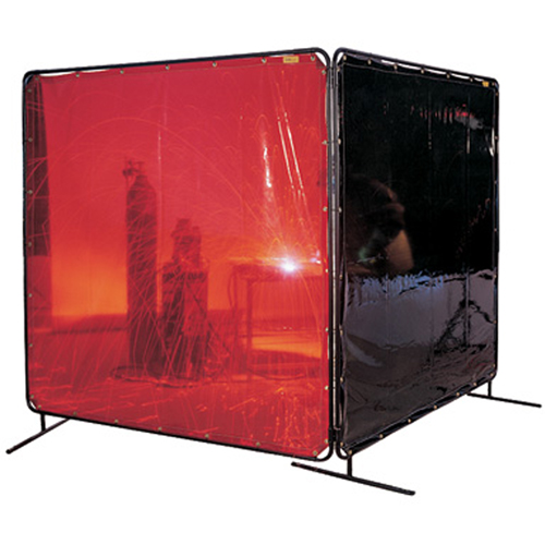 Welding Screen and Frame, Orange, 6' x 6' D. Morneault & Fils
