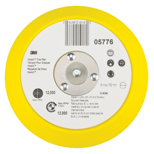 Hookit Disc Pad, 6" Dia. D. Morneault & Fils