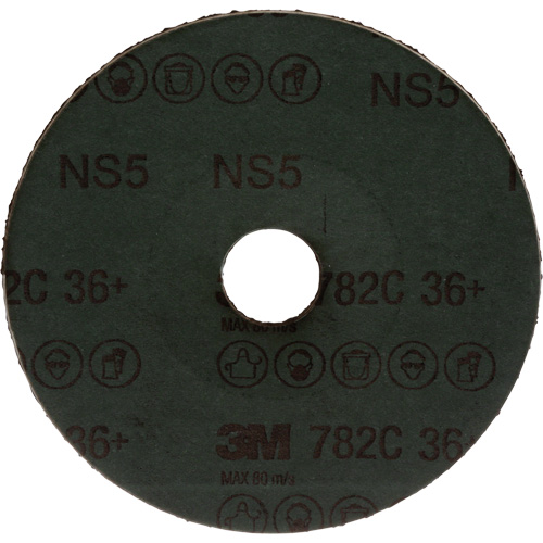 Disque en fibre 782C, Grain de c&eacute;ramique, 36+, 5" Dia x 7/8" Arbre D. Morneault & Fils