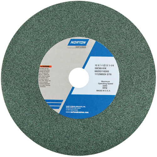 Bench and Pedestal Grinding Wheel, 14" x 2", 1-1/2" Arbor, 1, Silicon Carbide D. Morneault & Fils