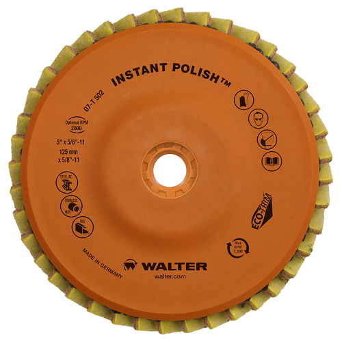 Instant Polish Flap Disc, 4-1/2" x 5/8"-11, Type 27, Very Fine Grit, Zirconium D. Morneault & Fils