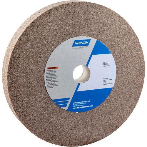 Bench Grinding Wheel, 10" x 1", 1-1/4" Arbor, 1, Aluminum Oxide D. Morneault & Fils