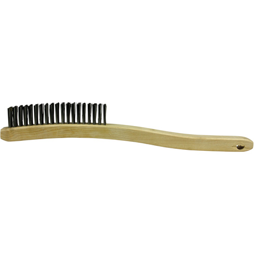 Scratch Brush, Stainless Steel, 3 x 19 Wire Rows, 13-11/16" Long D. Morneault & Fils
