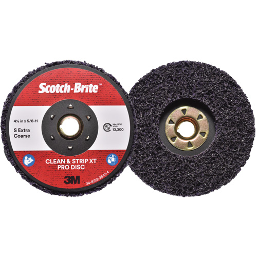 Disque  Clean and Strip  XT Pro Scotch-Brite, 4-1/2" dia., Grain Extra grossier, Carbure de silicium D. Morneault & Fils