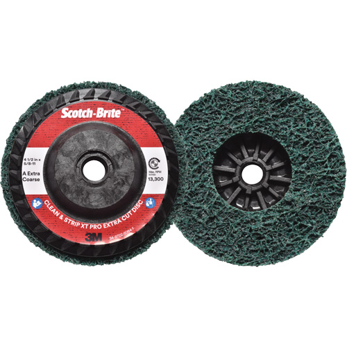 Disque extra coupe  Clean and Strip  XT Pro Scotch-Brite, 4-1/2" dia., Grain Extra grossier, Oxyde d'aluminium D. Morneault & Fils
