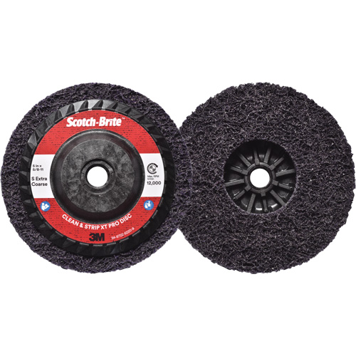 Disque  Clean and Strip  XT Pro Scotch-Brite, 5" dia., Grain Extra grossier, Carbure de silicium D. Morneault & Fils