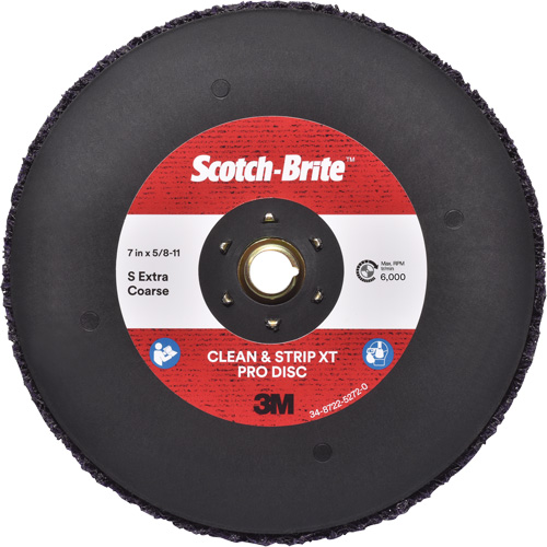 Disque  Clean and Strip  XT Pro Scotch-Brite, 7" dia., Grain Extra grossier, Carbure de silicium D. Morneault & Fils