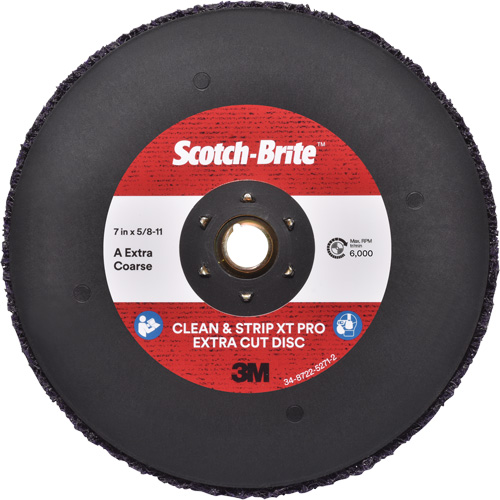 Scotch-Brite Clean & Strip XT Pro Extra Cut Disc, 7" Dia., Extra Coarse Grit, Aluminum Oxide D. Morneault & Fils