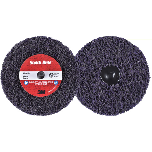 Scotch-Brite Roloc+ Clean & Strip XT Pro Disc, 4" Dia., Extra Coarse Grit, Silicon Carbide D. Morneault & Fils