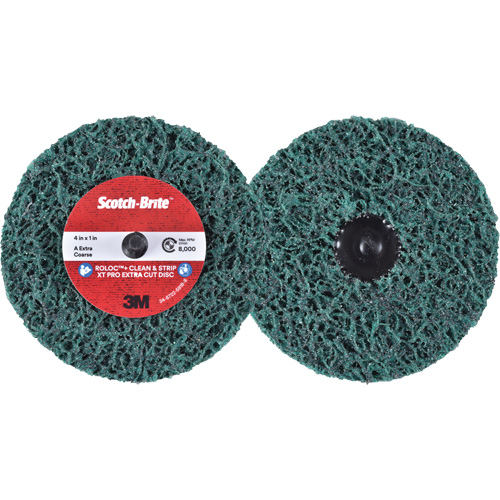 Disque extra coupe  Clean and Strip  XT Pro Roloc Scotch-Brite, 4" dia., Grain Extra grossier, Oxyde d'aluminium D. Morneault & Fils