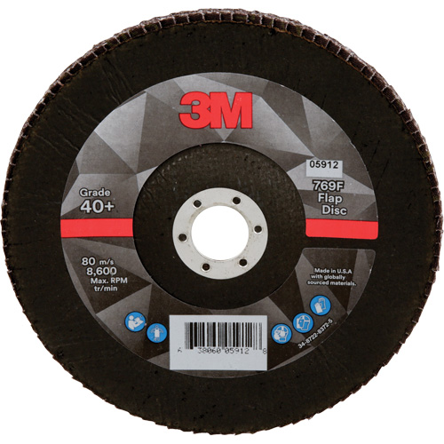 769F Quick Change Flap Disc, 7" x 7/8", Type 29, 120+ Grit, Aluminum Oxide/Ceramic D. Morneault & Fils