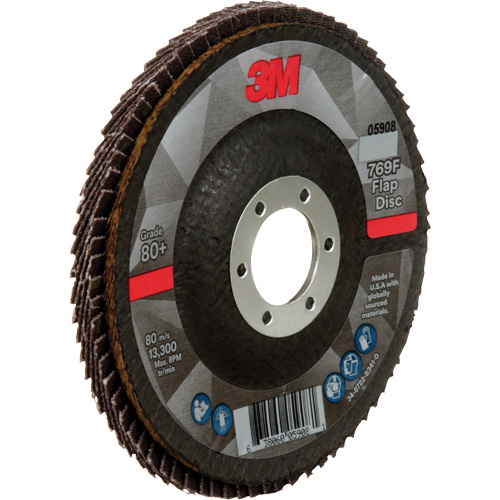 769F Quick Change Flap Disc, 4-1/2" x 7/8", Type 29, 80+ Grit, Ceramic D. Morneault & Fils