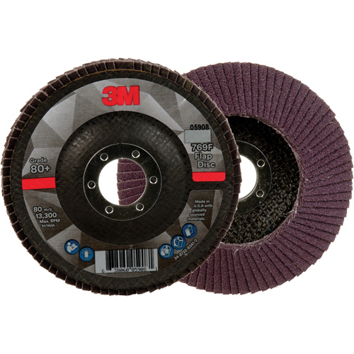 769F Quick Change Flap Disc, 4-1/2" x 7/8", Type 29, 80+ Grit, Ceramic D. Morneault & Fils