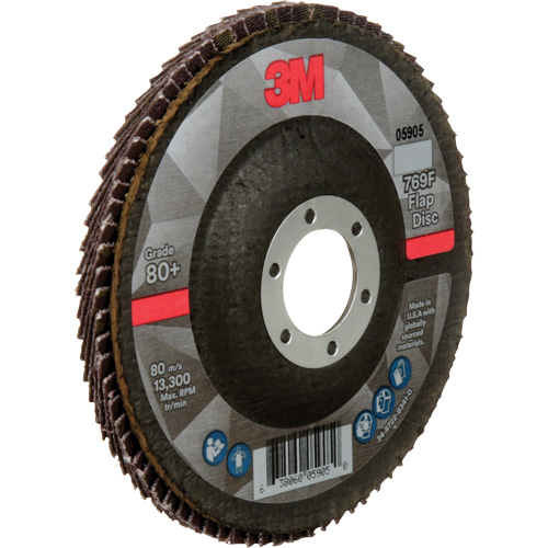 769F Quick Change Flap Disc, 4-1/2" x 7/8", Type 27, 80+ Grit, Ceramic D. Morneault & Fils