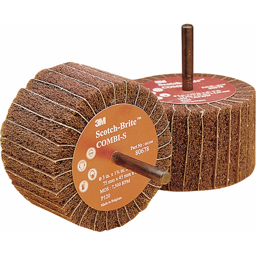 Meules combin&eacute;es, 3" dia. x 1-3/4" la, Arbre 1/4", Oxyde d'aluminium D. Morneault & Fils
