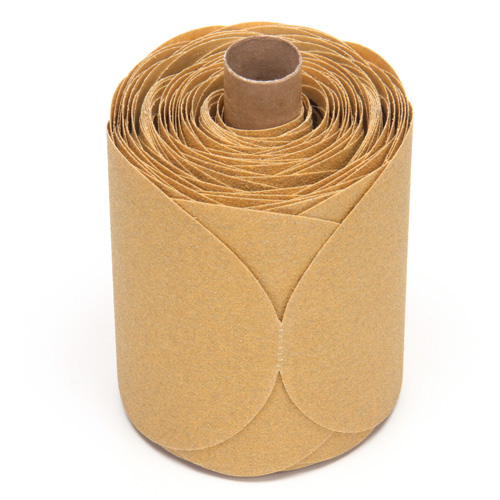 Stikit Gold Paper 216U Disc Roll, Aluminum Oxide, 5" W x 52' L, P80 Grit D. Morneault & Fils