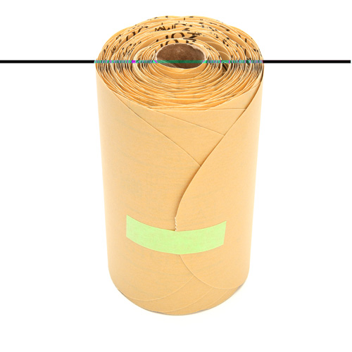 Rouleau de disques dor&eacute;s 216U Stikit, Oxyde d'aluminium, 6" la x 87' lo, Grain P400 D. Morneault & Fils