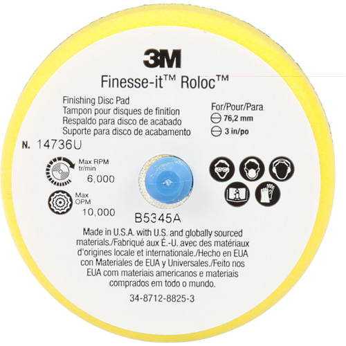 Finesse-it Roloc Finishing Disc Pad, 3" Dia. D. Morneault & Fils