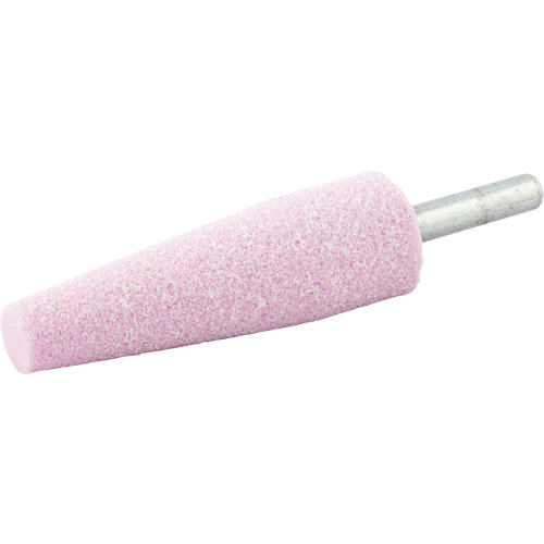 Vitrified Bond Mounted Point, A1, Aluminum Oxide, 3/4" Dia., 2-1/2" L, 80 Grit D. Morneault & Fils