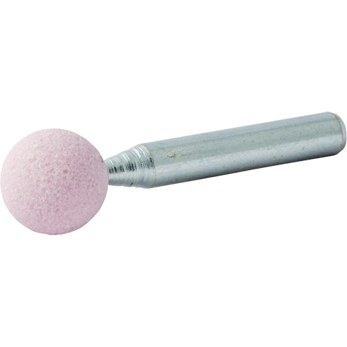 Vitrified Bond Mounted Point, B121, Aluminum Oxide, 1/2" Dia., 1/2" L, 80 Grit D. Morneault & Fils