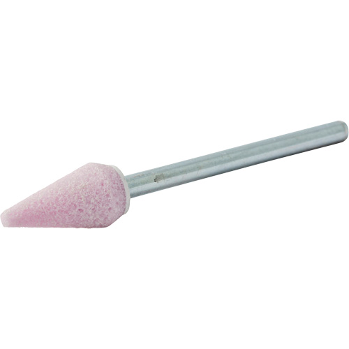 Vitrified Bond Mounted Point, B53, Aluminum Oxide, 5/16" Dia., 5/8" L, 80 Grit D. Morneault & Fils