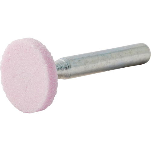 Vitrified Bond Mounted Point, W200, Aluminum Oxide, 3/4" Dia., 1/8" L, 80 Grit D. Morneault & Fils