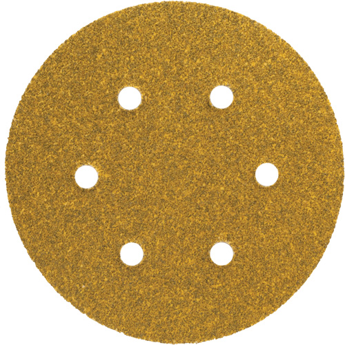 Disque de ponçage en papier autoagrippant avec aspiration Gold Reserve A296, dia 5", Grain P220/Fin, Oxyde d'aluminium, Poids C D. Morneault & Fils